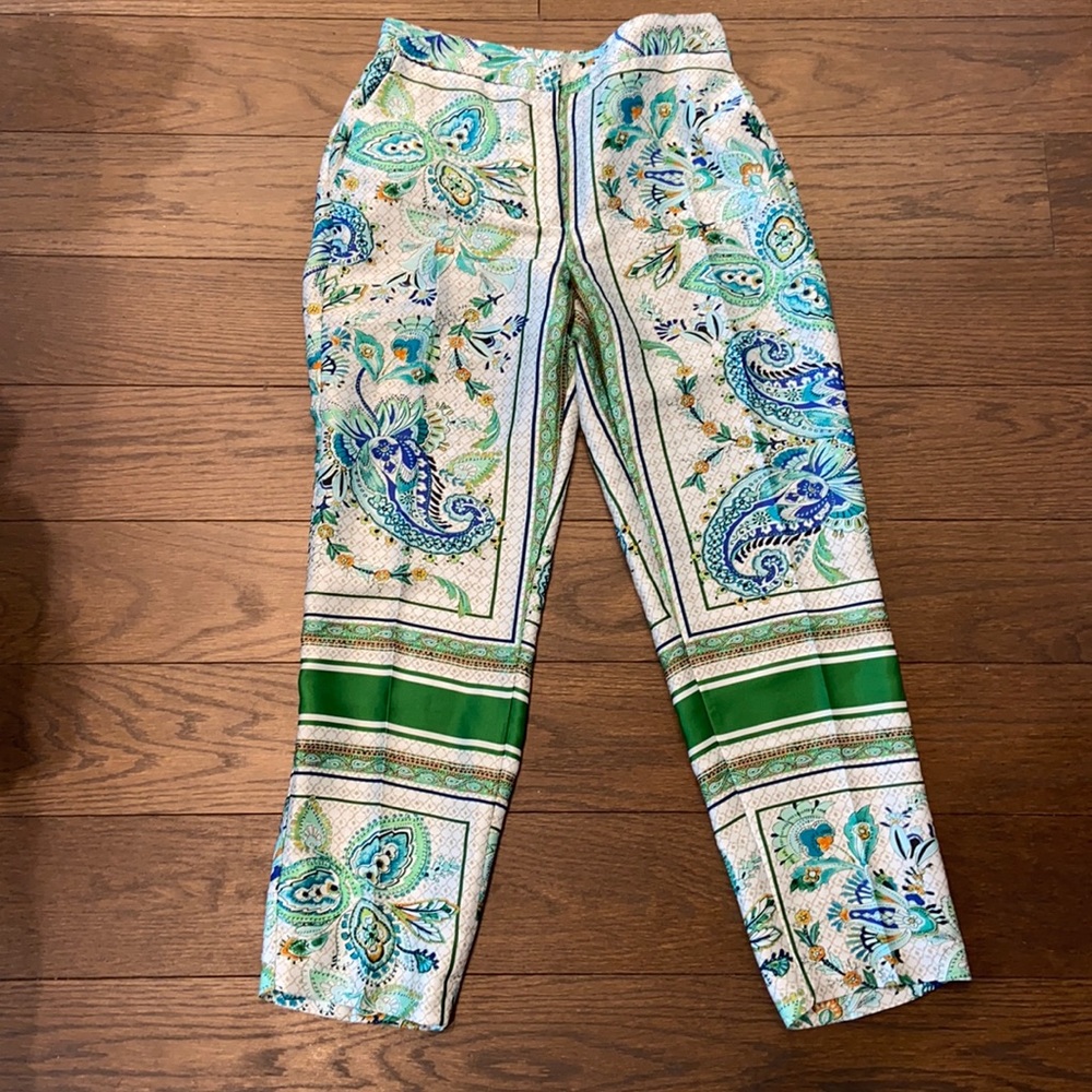 Brand new Zara printed silk pants